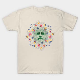 Green man with colorful flowers T-Shirt